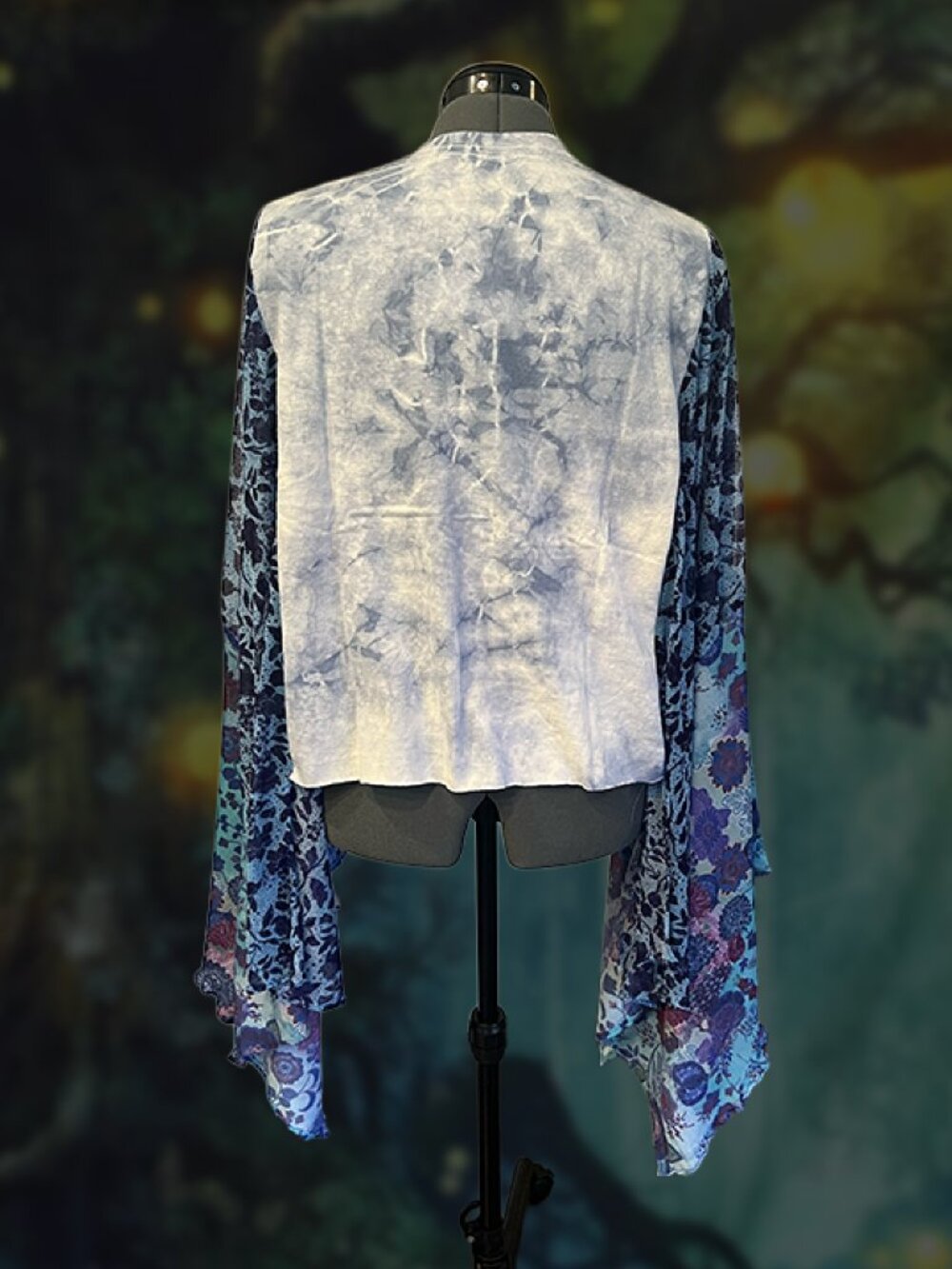 Sublime Upcycled Poncho Top | Festival Kimono Sleeve Patchwork One of a Kind - Picture 5 of 6